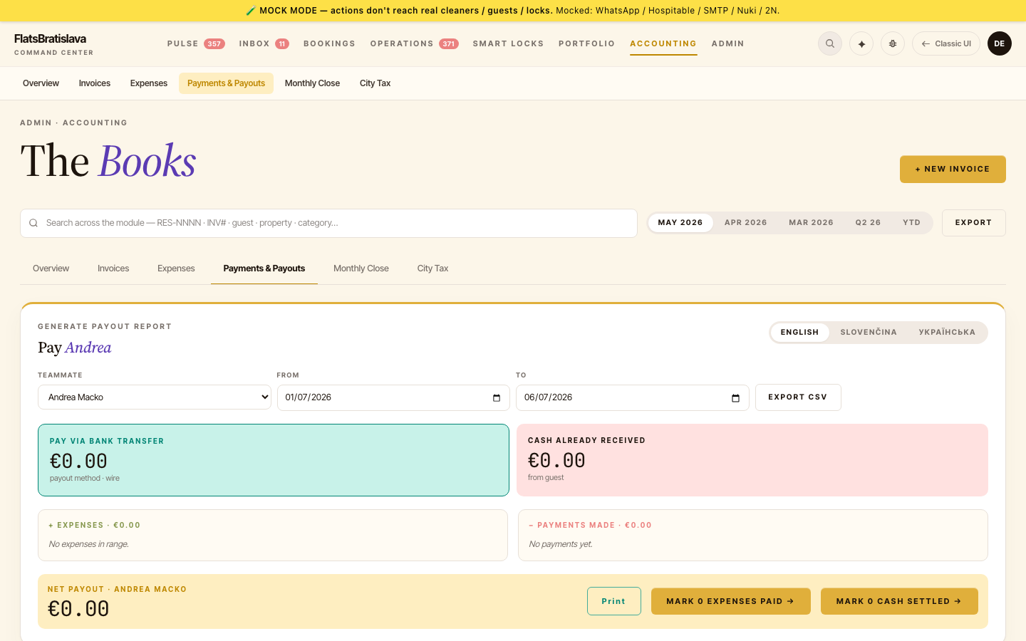 Operations Payments