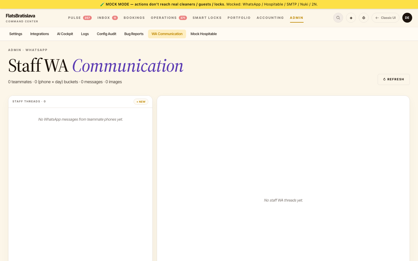 WA Communication view